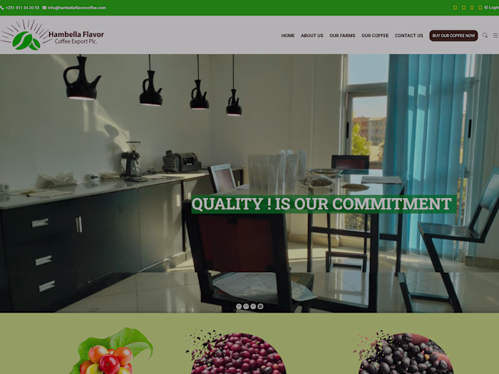 Wordpress Website Development for Coffee Expoter