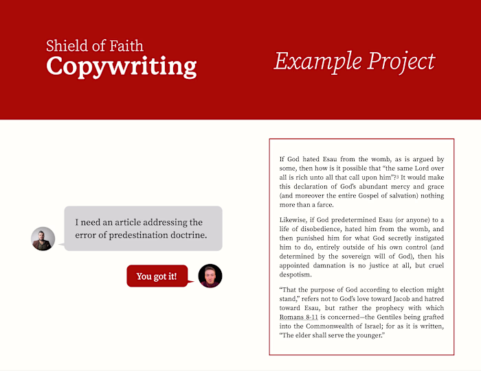 Example Project | Shield of Faith Copywriting