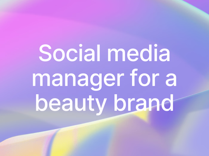 Social media manager for a beauty brand