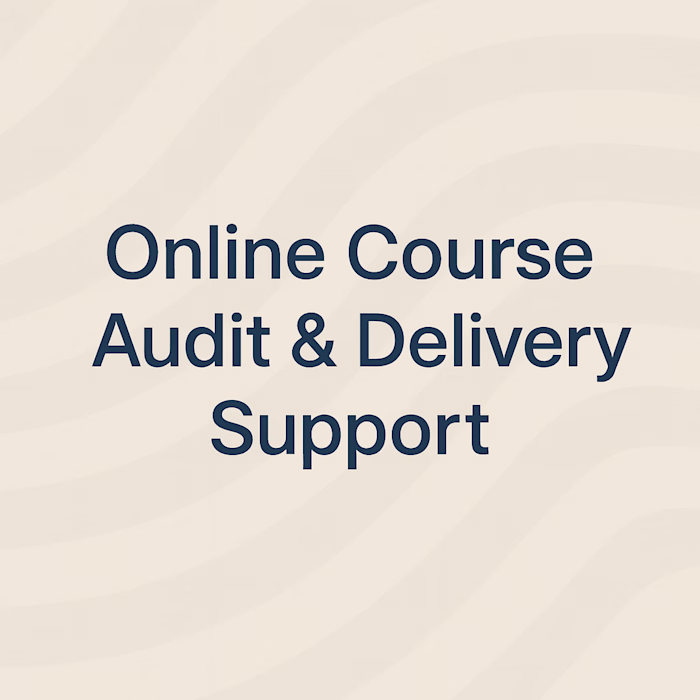 Course Readiness Audit for Online Program Launch