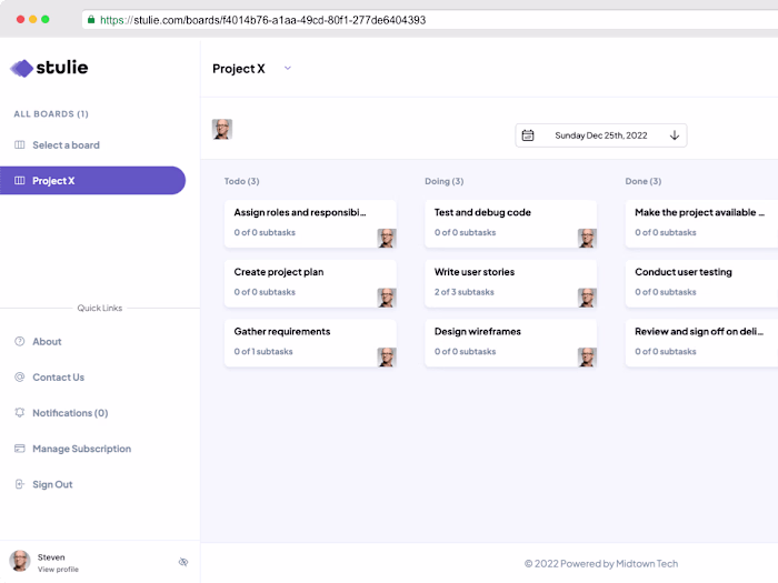 Stulie - Collaborative Project Management Board