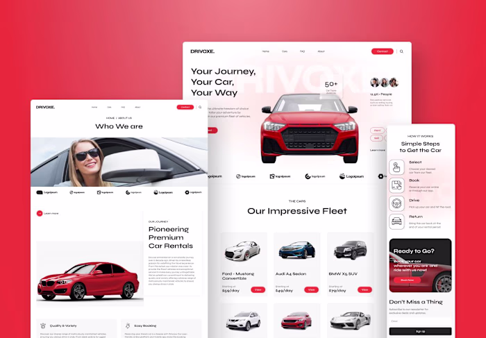 Car Rental Website Framer