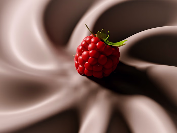 CGI Render Of a Raspberry flavoured Ice cream.