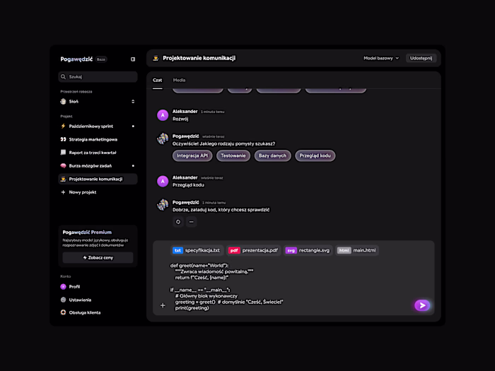 A GPT-based chatbot for working with text, files, and more