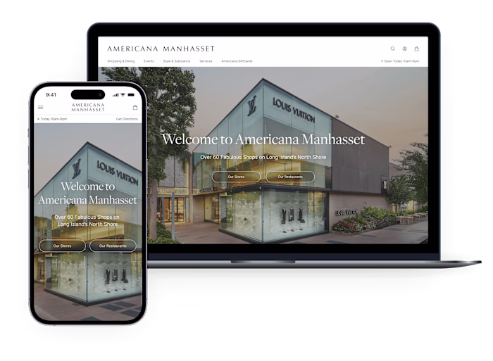 Luxury retail destination platform redesign