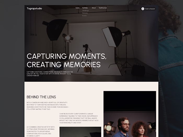 Tograpstudio Website - Design and Development 