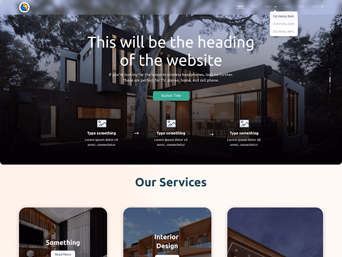 Interior Designer Landing Page