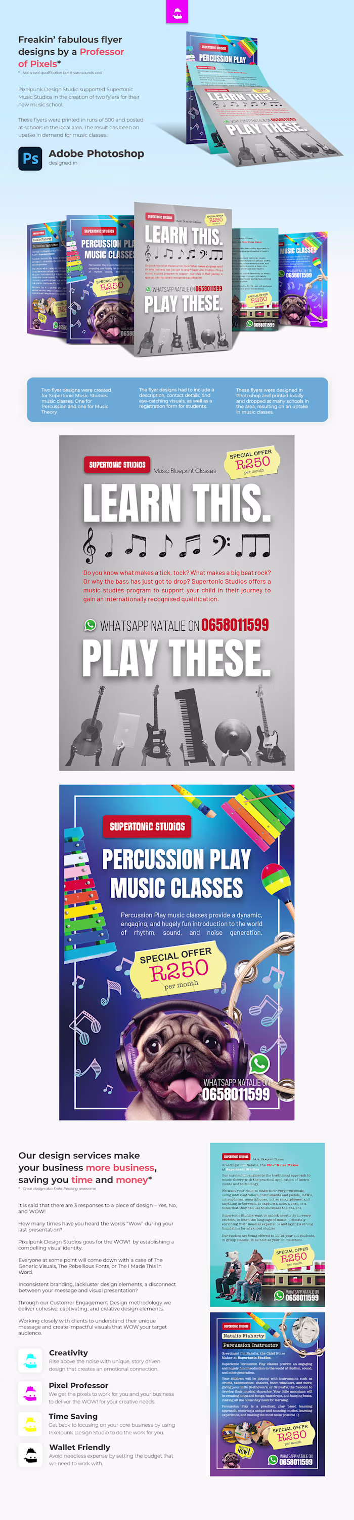 Freakin’ fabulous flyer designs by a Professor of Pixels*