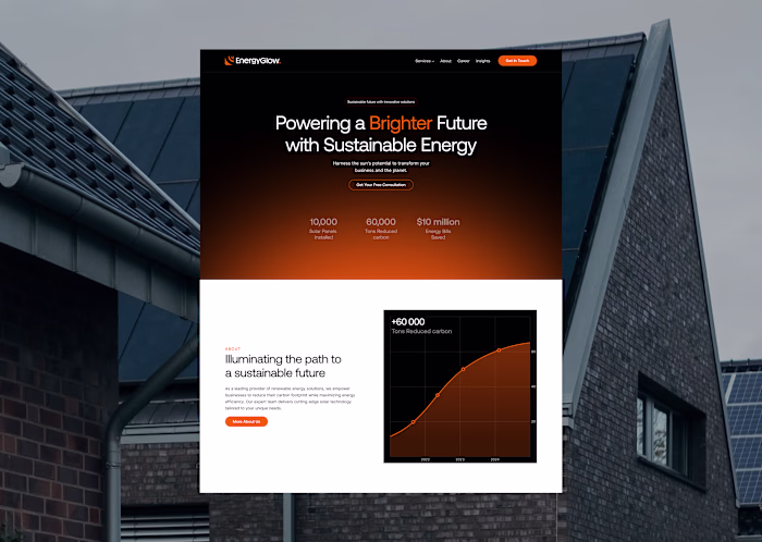EnergyGlow Website Redesign and Development