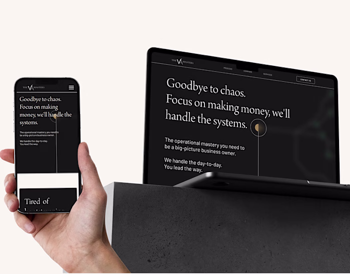 The VA Masters Website Design and Framer Development