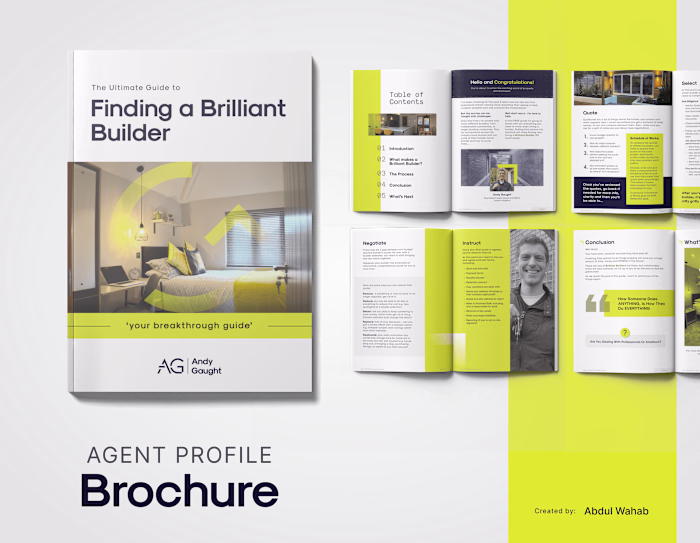 Property Builder Brochure Design | Agent Profile
