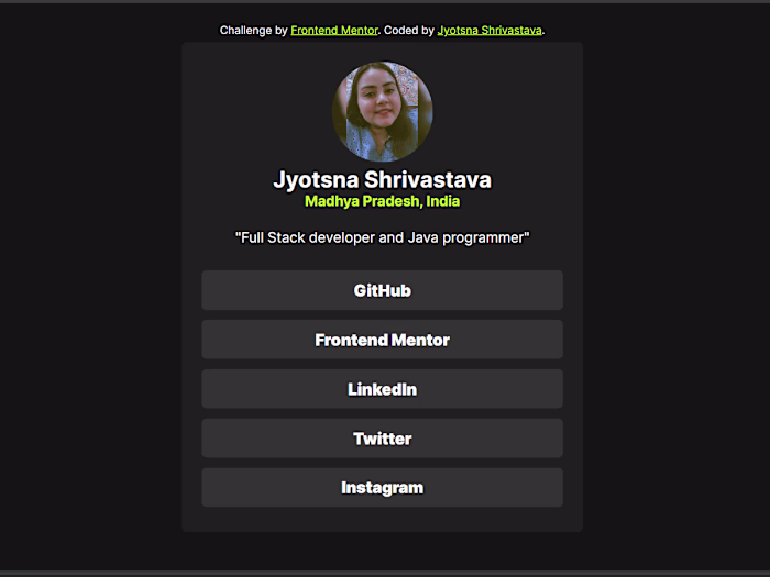 Social Links Profile 