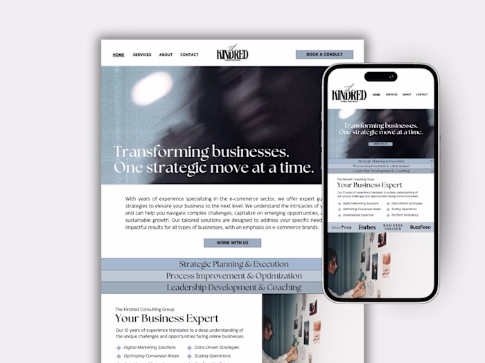 Website Design for The Kindred Consulting Group