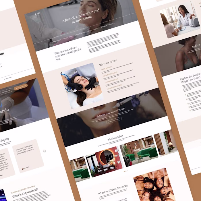 Website design and development WordPress for a beauty salon