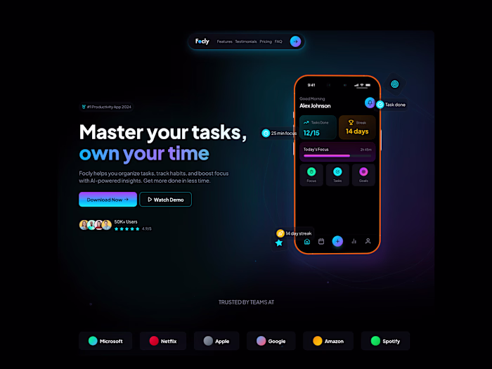 App Landing Page for Framer
