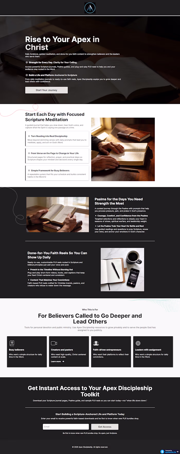 Sales funnel design on systeme.io