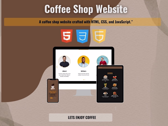 Coffee Shop Website – Modern & Responsive Design
