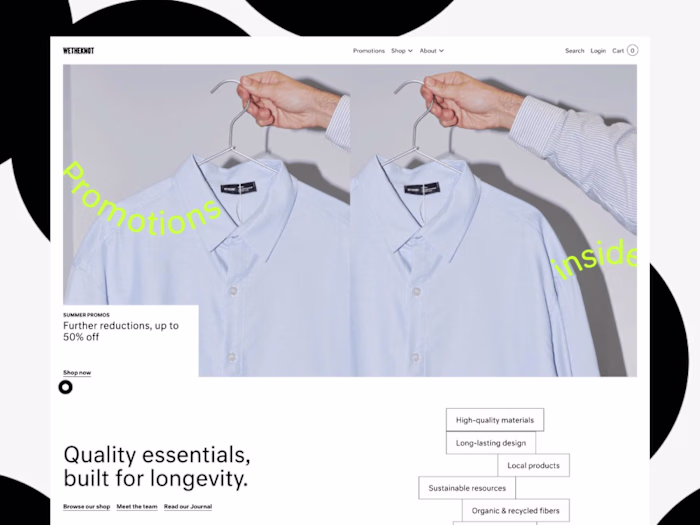 A fast website for slow fashion