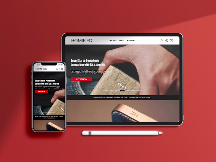 E-commerce Website | Custom UI/UX Project 
