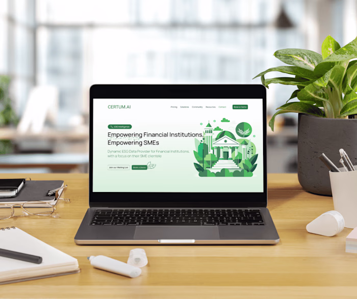 Certum.AI: Eco-Tech Startup Website Revamp