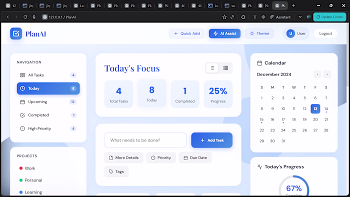 PlanAI – AI-Assisted Planning &