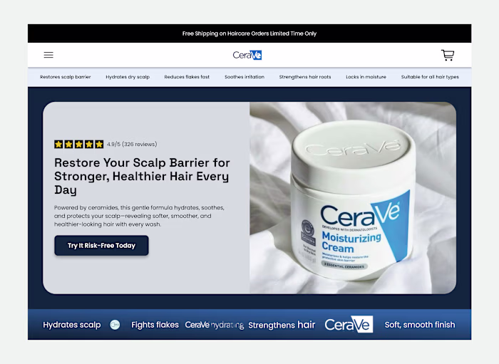 Modern UI. Clear message. Strong