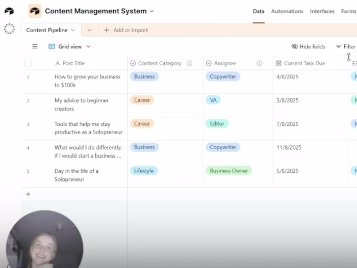 Content Management System + Content Calendar