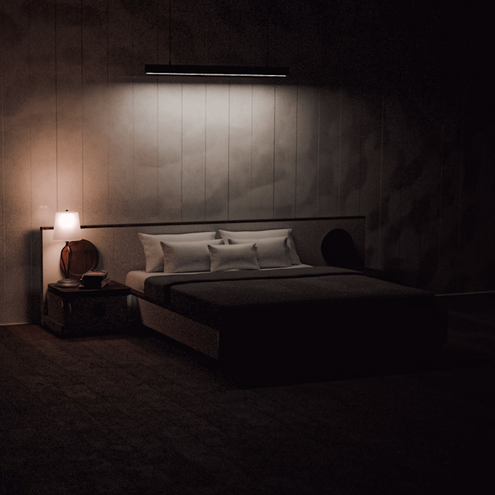 Bed & Bedside Cupboard Renders