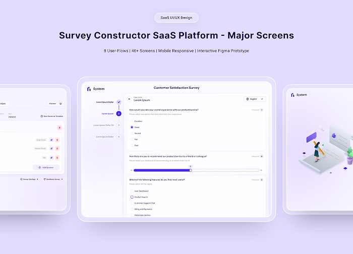Survey Creation Platform - SaaS UI/UX Design