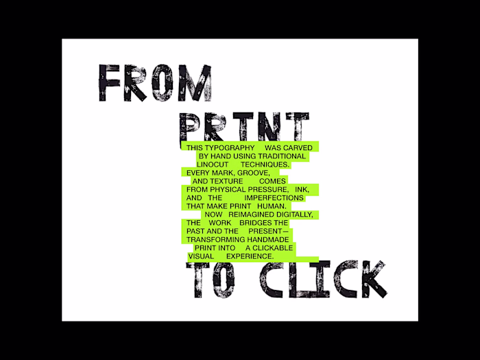 Custom Typography and Poster