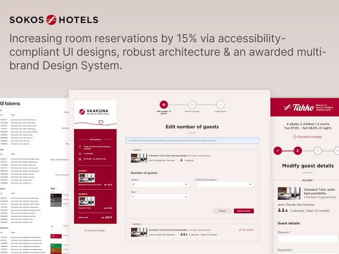 Sokos Hotels – Design + Design System? Research + Accessibility