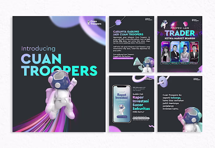 Cuan Troopers Character and Social Media Design 