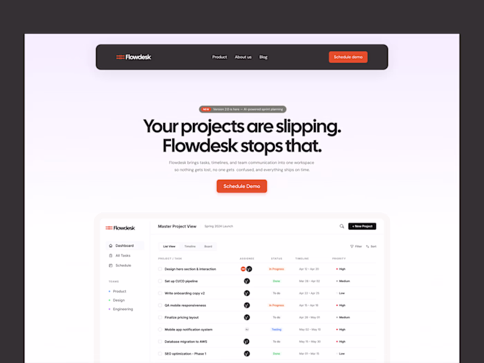 Flowdesk Website Design and Development
