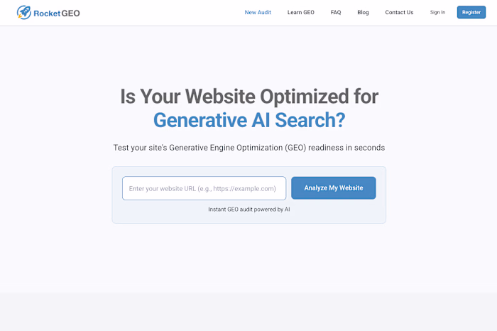RocketGEOAI.com (http://RocketGEOAI.com) is an AI‑powered