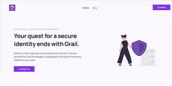 Grail - Landing Website | NextJs