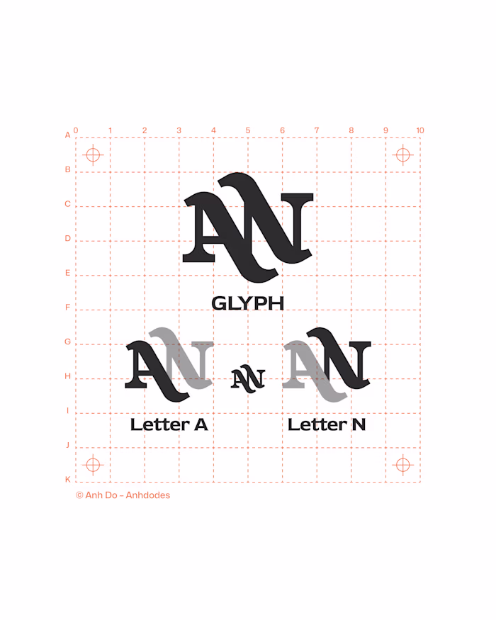 AN NA monogram typography Exclusive