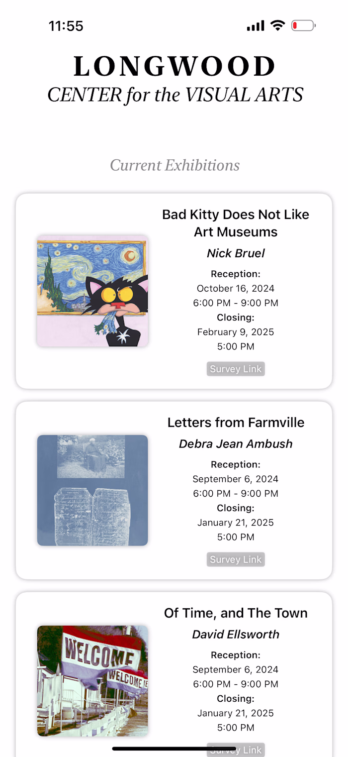 LCVA Portal (iOS) and ArtRecc (AI reccommendation tool)