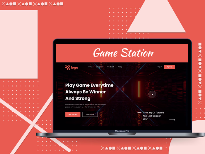 Game Station  | Tailwind | React | Custom Animation