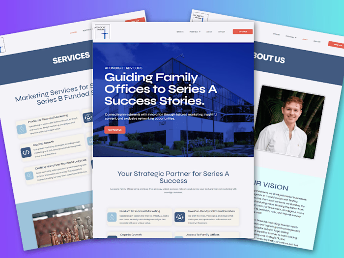 Forging Legends: A New Website for Arondight Advisors