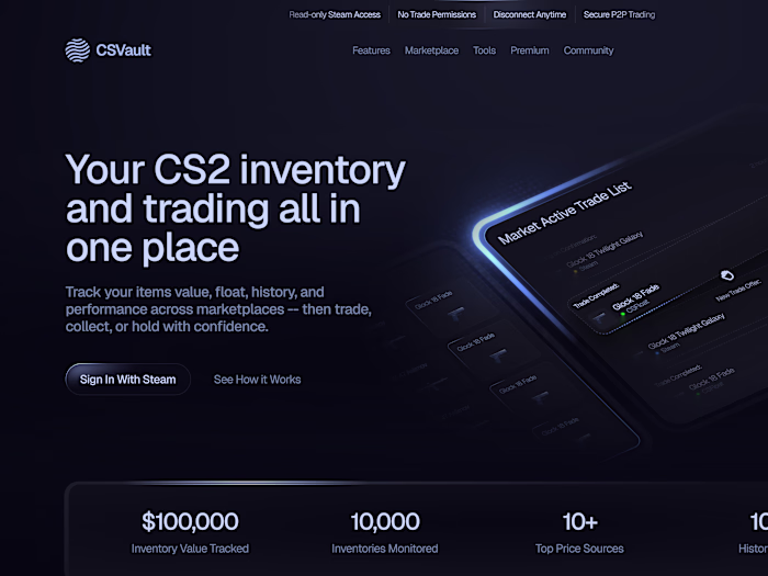 CSVault Landing Page Design