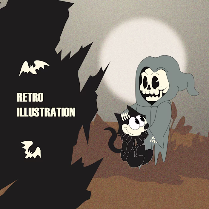 👻Illustration for skateboard design