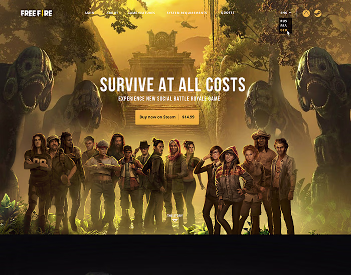 FreeFire Game Landing