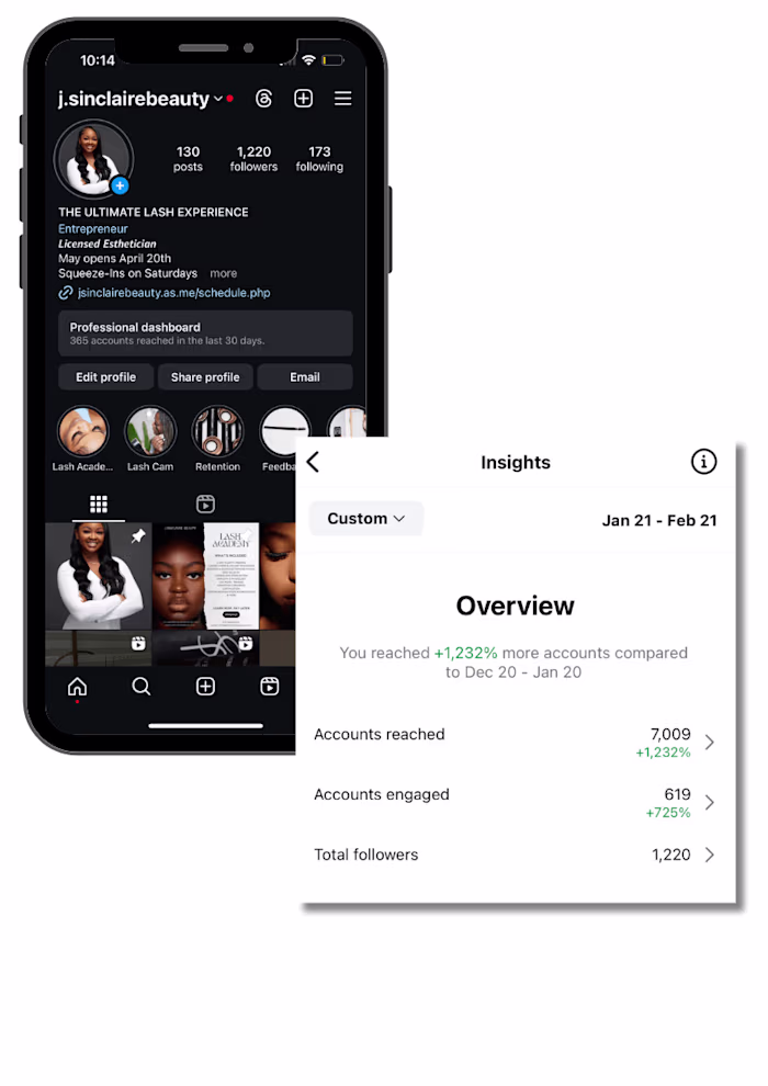 Content Creation + Social Media Management - J.Sinclaire Beauty