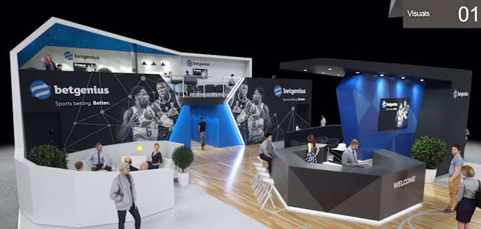Larger than life tradeshow graphics @ Genius Sports