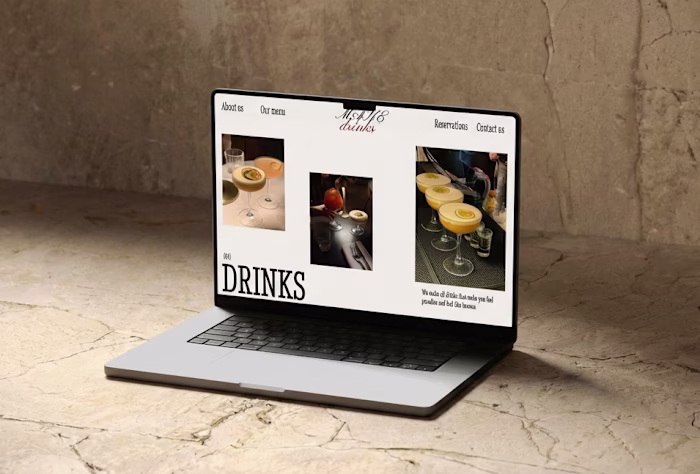 Mak Drink Restaurant Landing Page