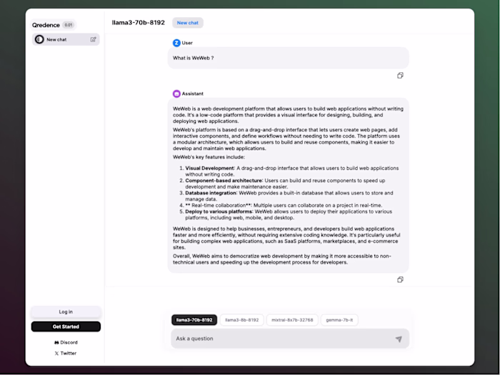 Webapp Qredence legacy