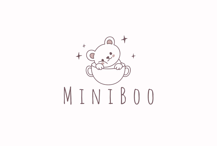 Line art hand drawn logo for a baby brand