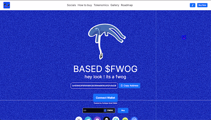 Fwog Meme Coin Landing Page Development