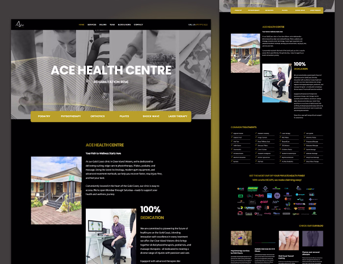 ACE HEALTH CENTRE | Wordpress Website Design