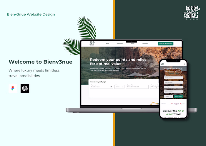 Bienv3nue Luxury Travel Website